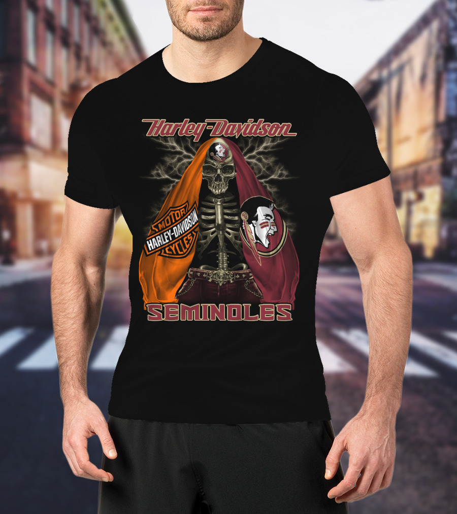 Harley Davidson Motorcycles Seminoles Florida State Hd 12-09 T-Shirt