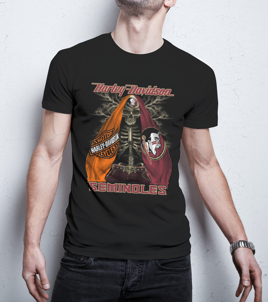 Harley Davidson Motorcycles Seminoles Florida State Hd 12-09 T-Shirt