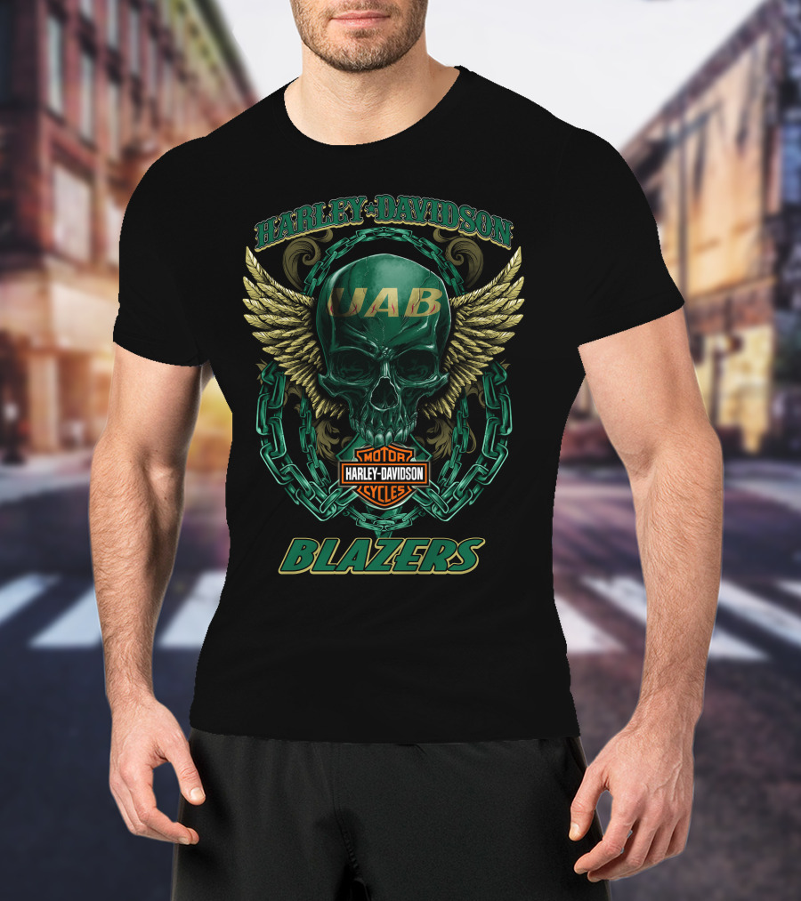 Harley Davidson Uab Blazers Motorcycles Cycles T-Shirt