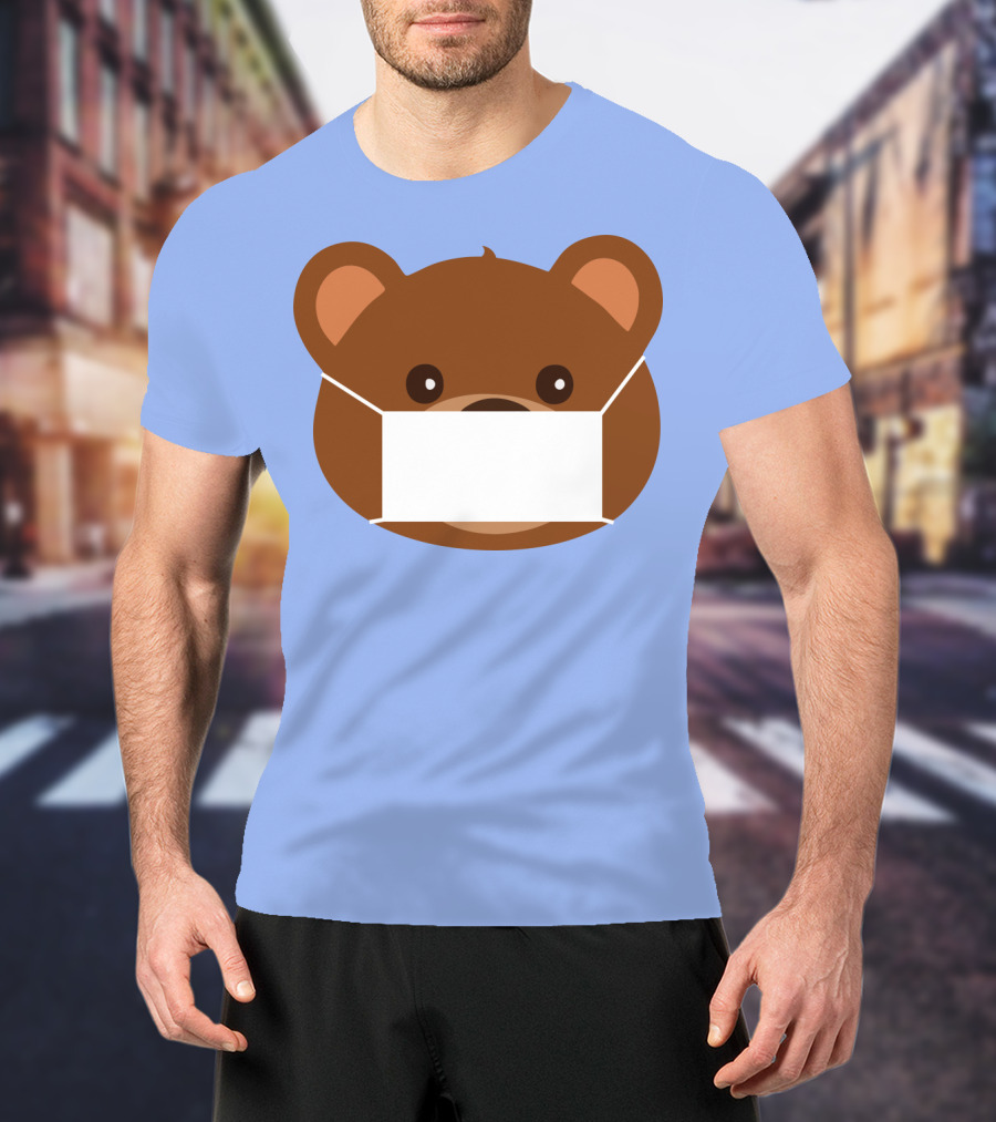 My Bear Cute Masked Teddy Face T-Shirt