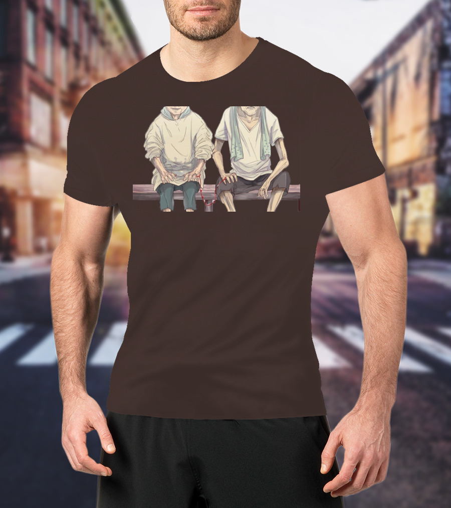 Grow Old With You Elderly Couple Sitting Together T-Shirt