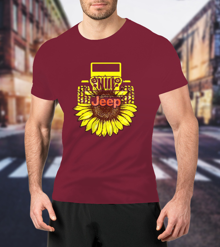 Jeep Sunflower Hot Sun Of Day T-Shirt