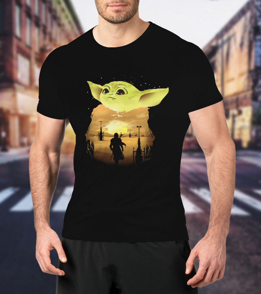 The Child Sunset Silhouette Adventure Scene T-Shirt