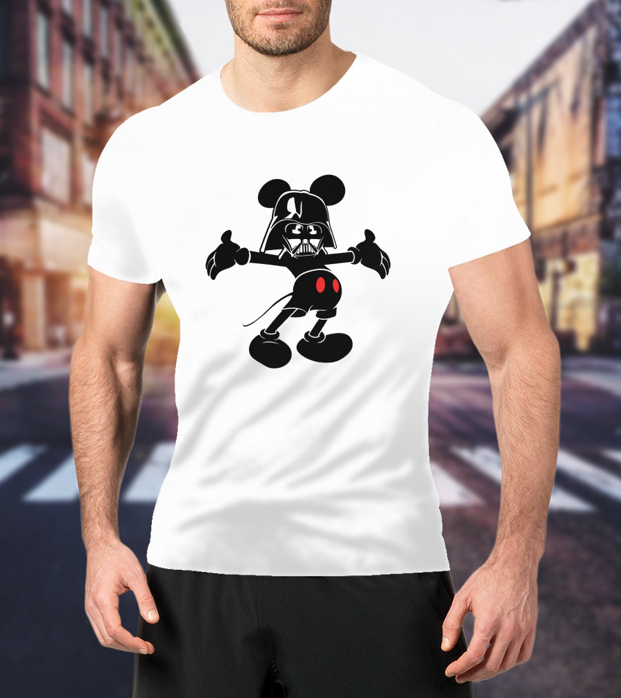 Darth Vader Mickey Crossover Character Fusion T-Shirt