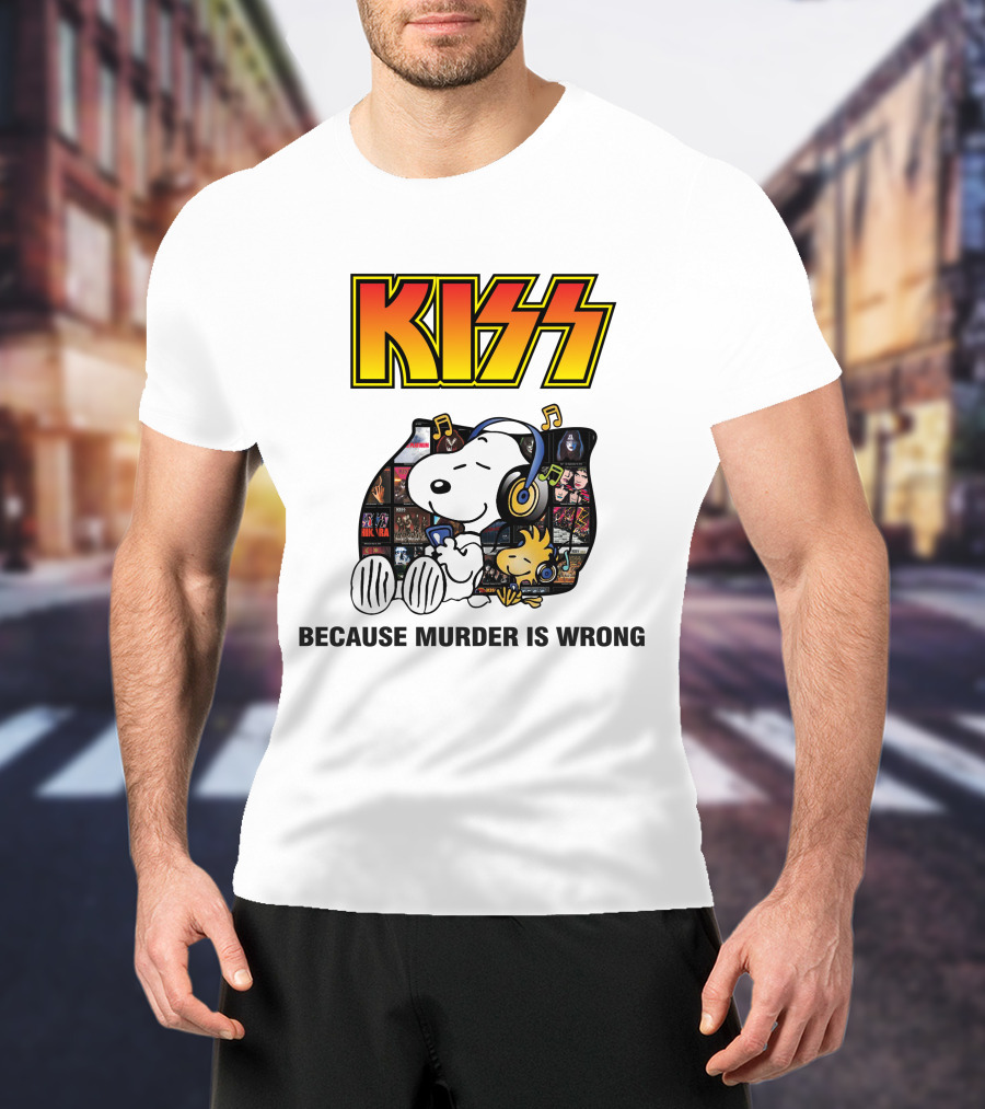 KISS Snoopy Because Murder Is Wrong T-Shirt