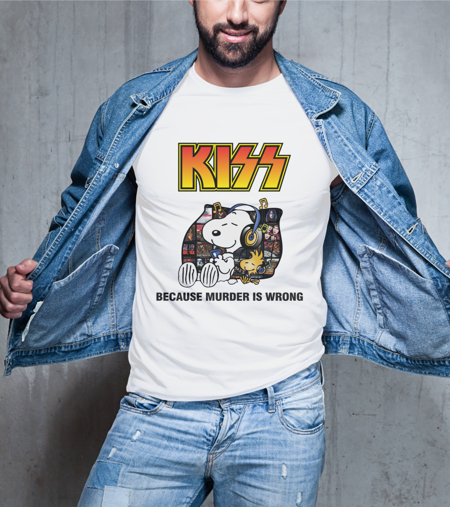 KISS Snoopy Because Murder Is Wrong T-Shirt