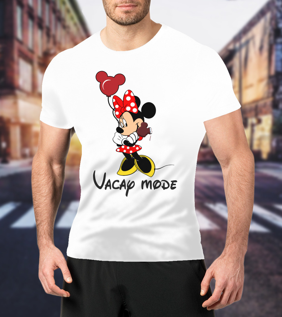 Disney Minnie Mouse Vacay Mode Balloon And Ice Cream T-Shirt