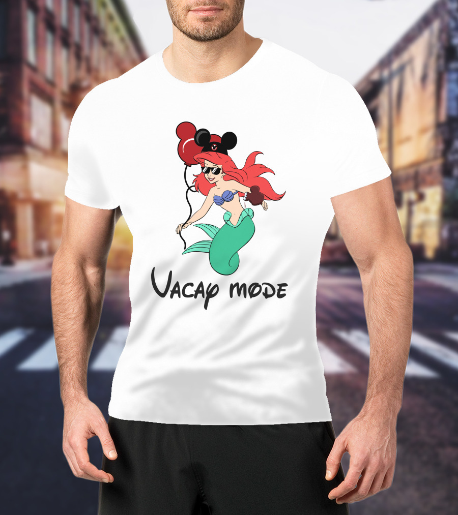Vacay Mode Little Mermaid With Mickey Balloons T-Shirt
