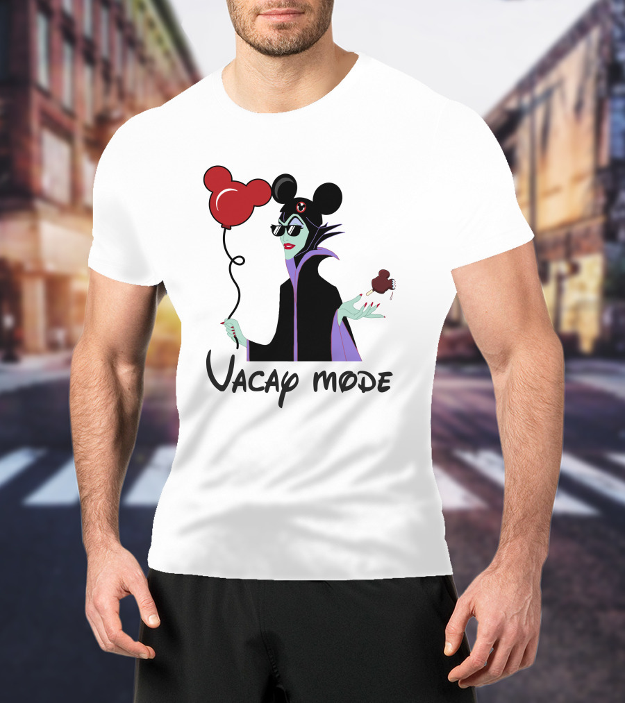 Maleficent Vacay Mode Disney Ears Balloon Chocolate Treat T-Shirt