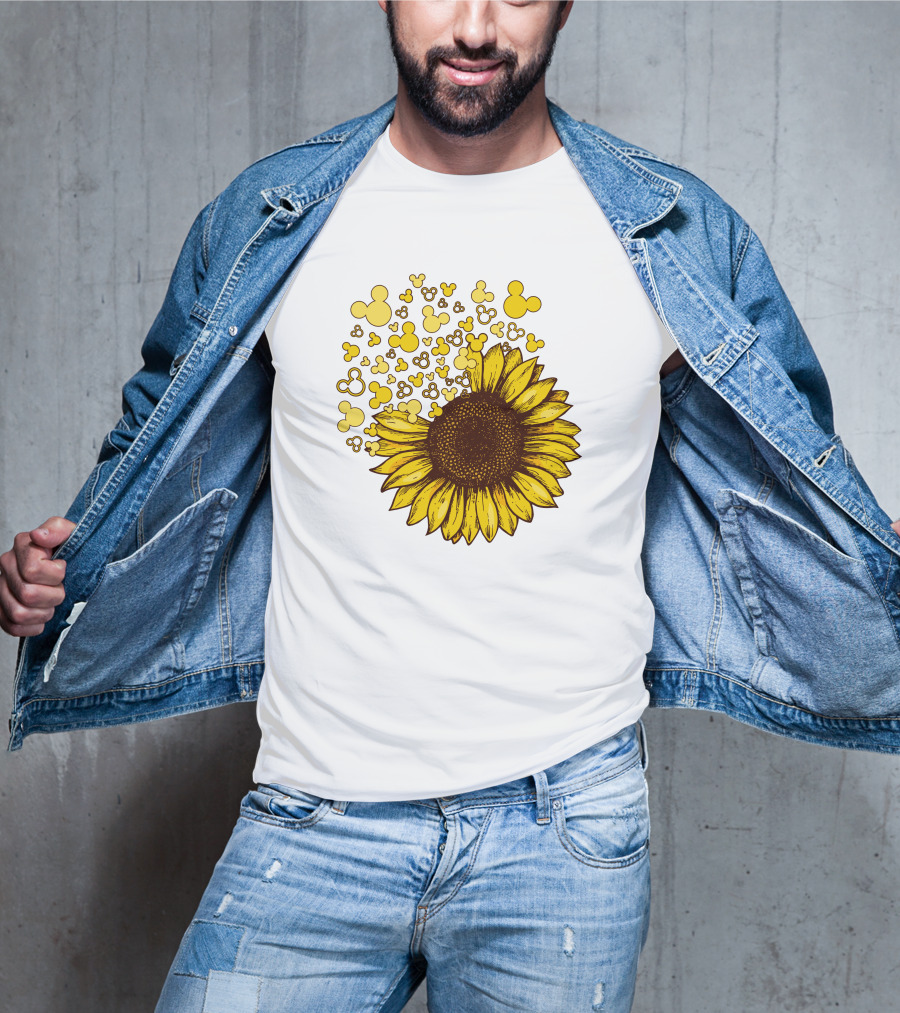 Mickey Sunflower Iconic Blooms With Classic Ears T-Shirt