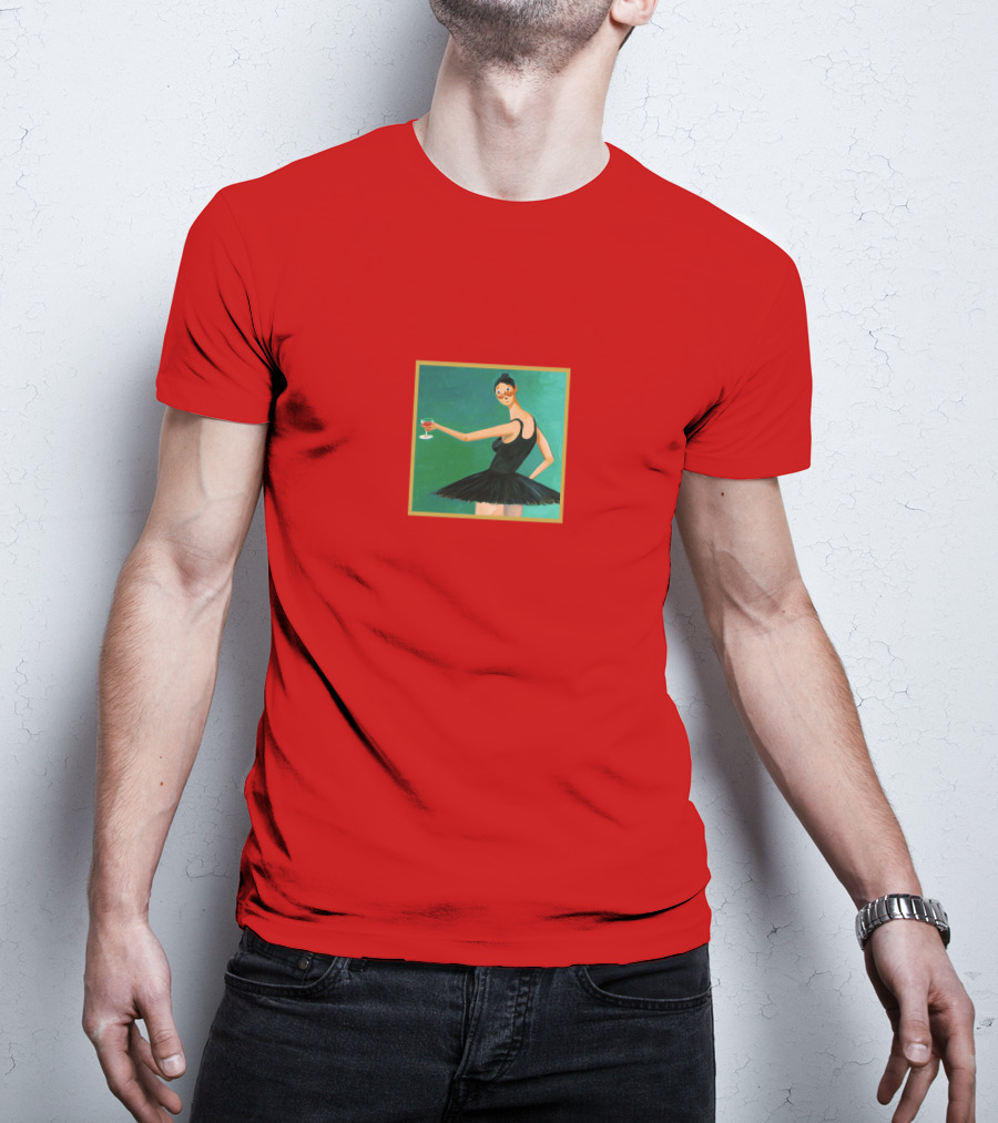 Black Swan With Wine Glass T-Shirt