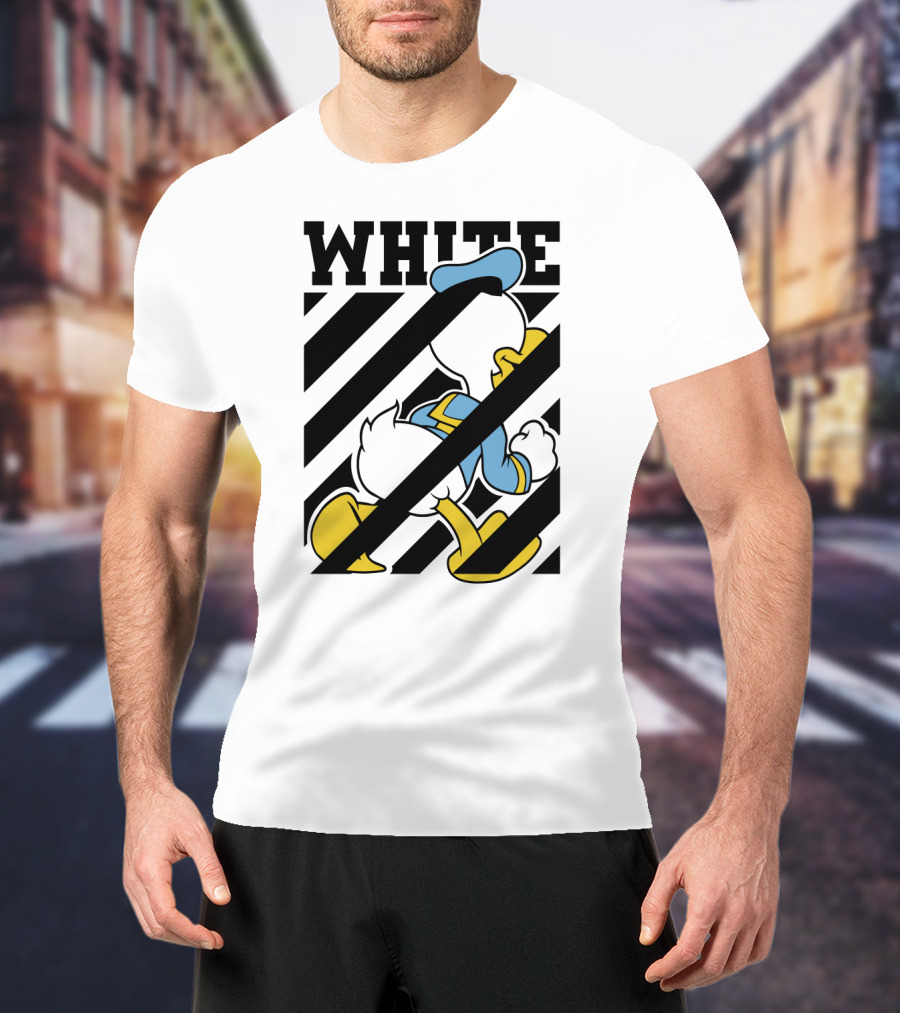 Donald Duck Off-White Stripes T-Shirt