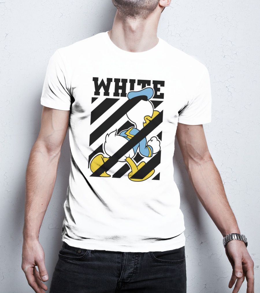 Donald Duck Off-White Stripes T-Shirt