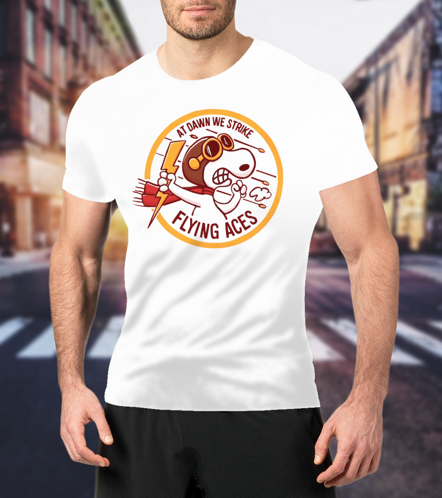 At Dawn We Strike Flying Aces T-Shirt