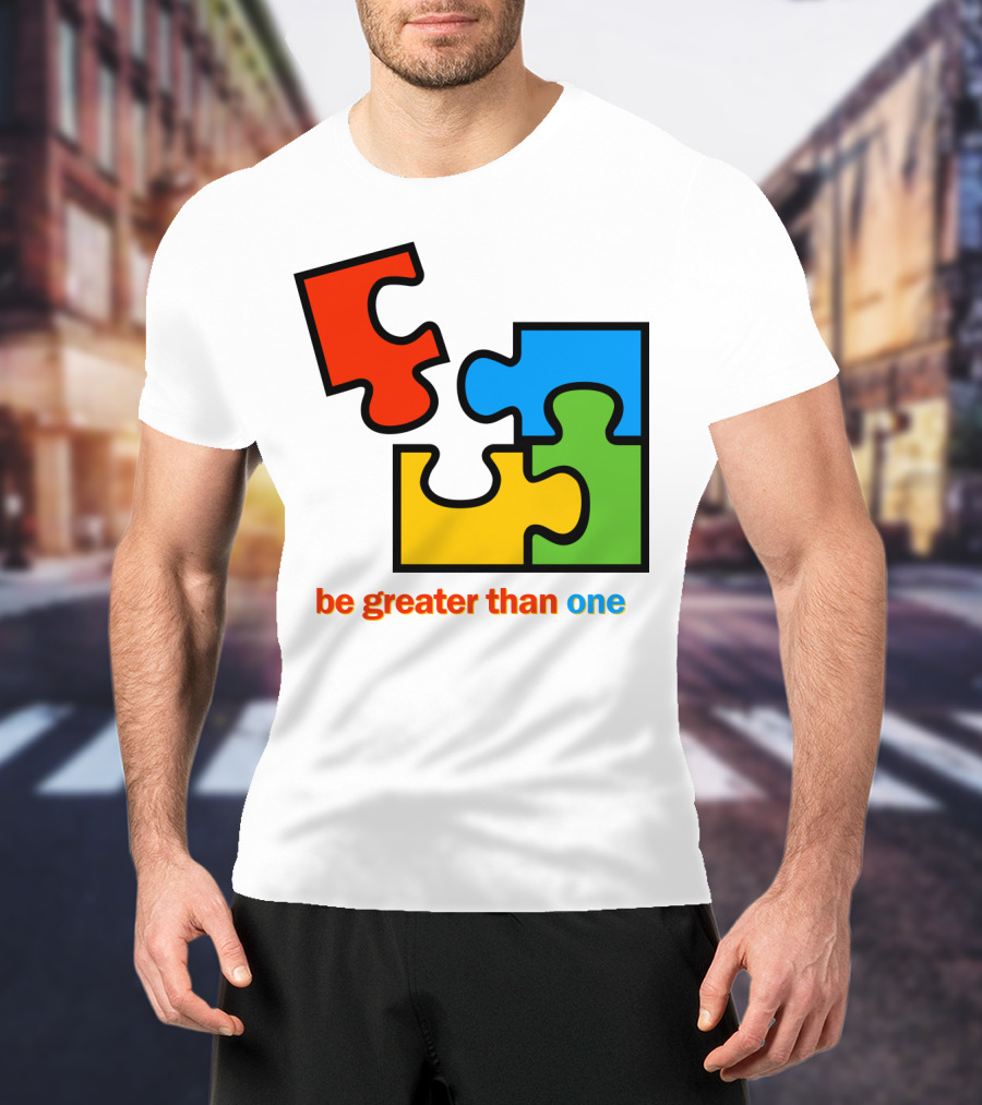 Office 2000 Be Greater Than One Puzzle Pieces T-Shirt