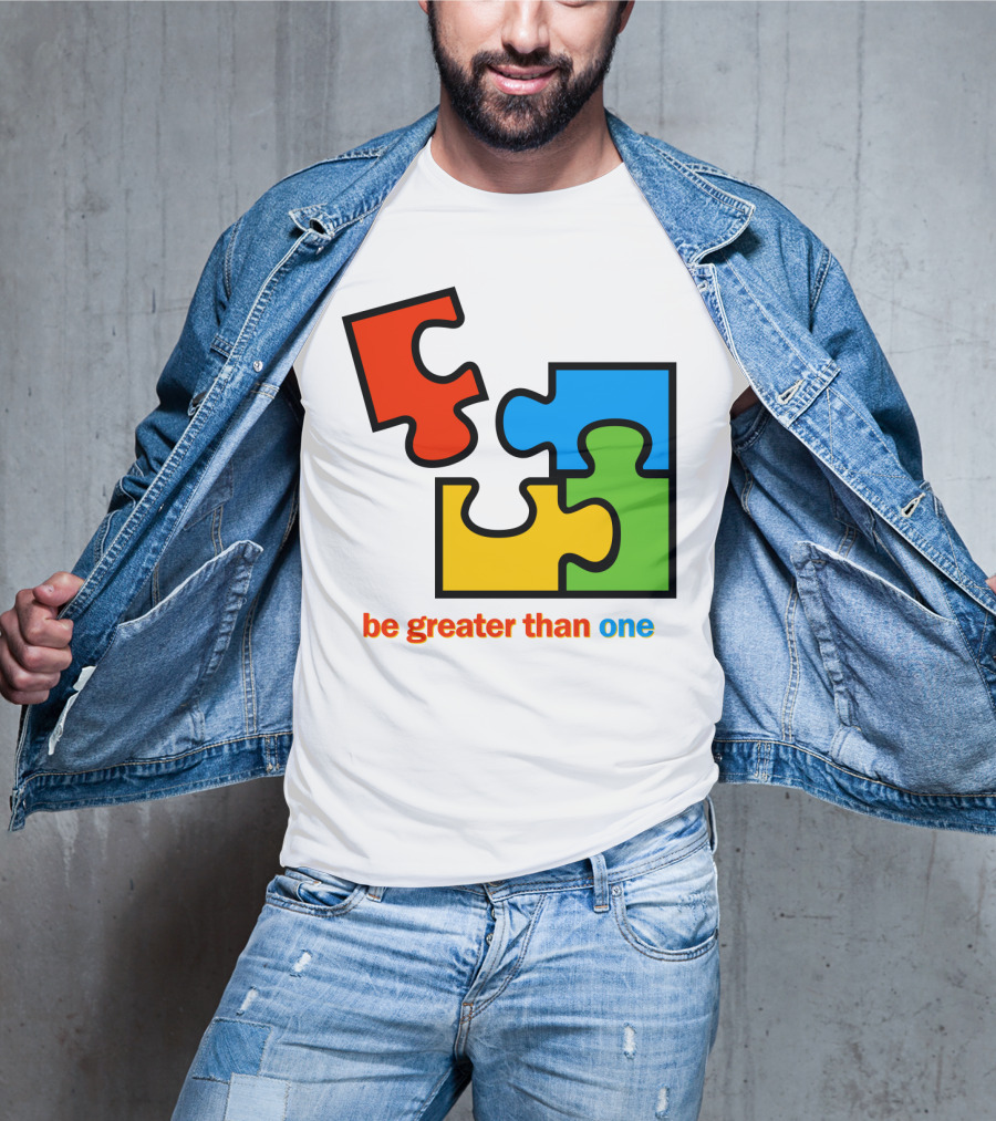 Office 2000 Be Greater Than One Puzzle Pieces T-Shirt
