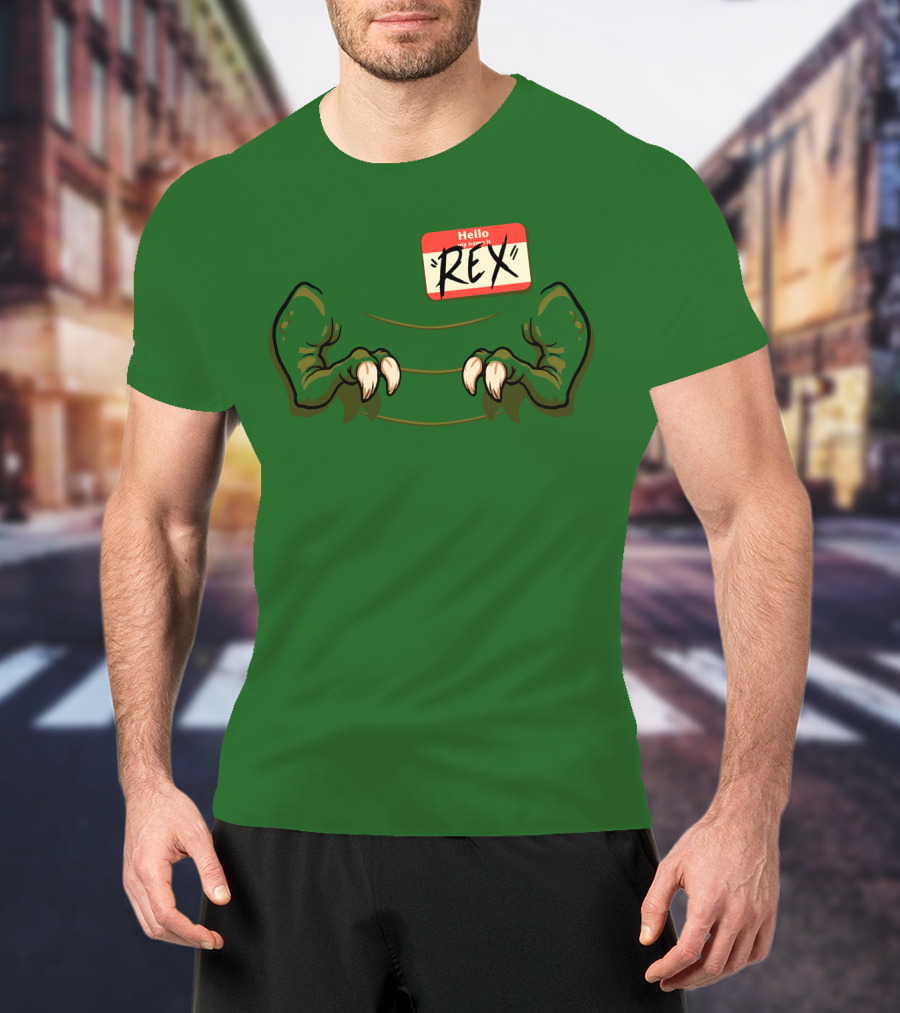 Hello My Name Is Rex Dinosaur Claws T-Shirt