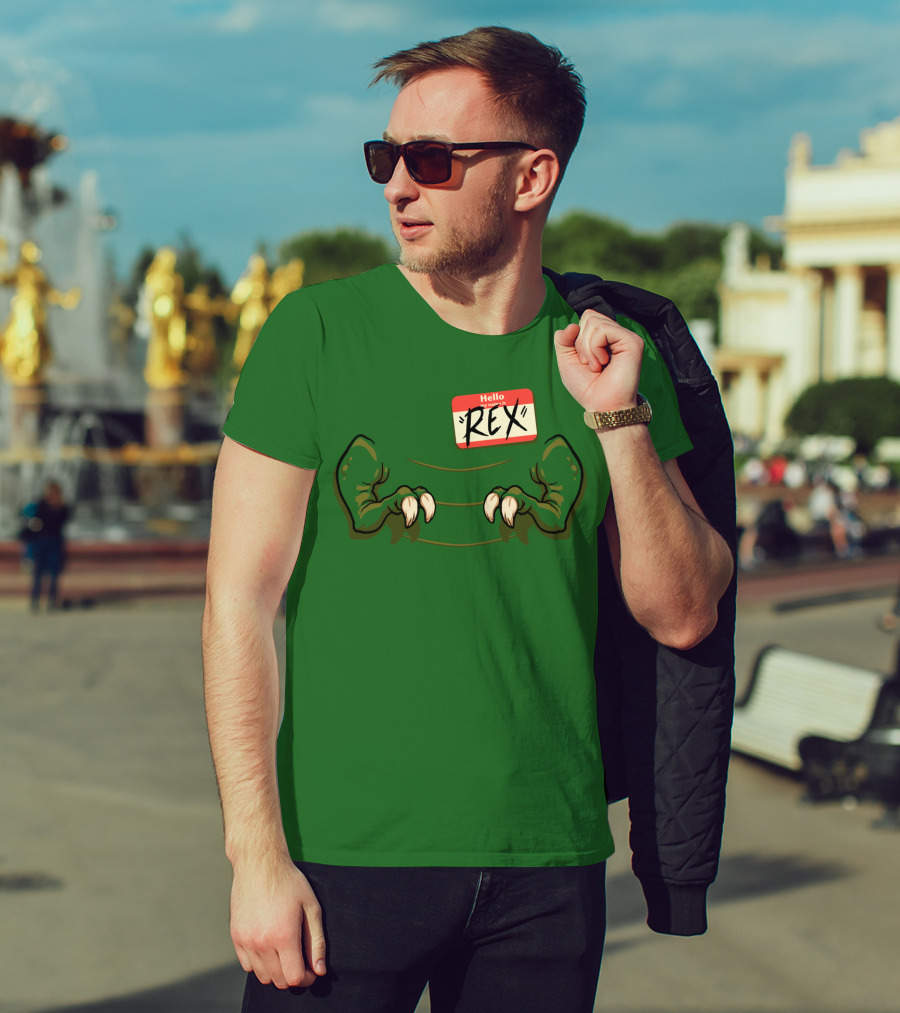 Hello My Name Is Rex Dinosaur Claws T-Shirt