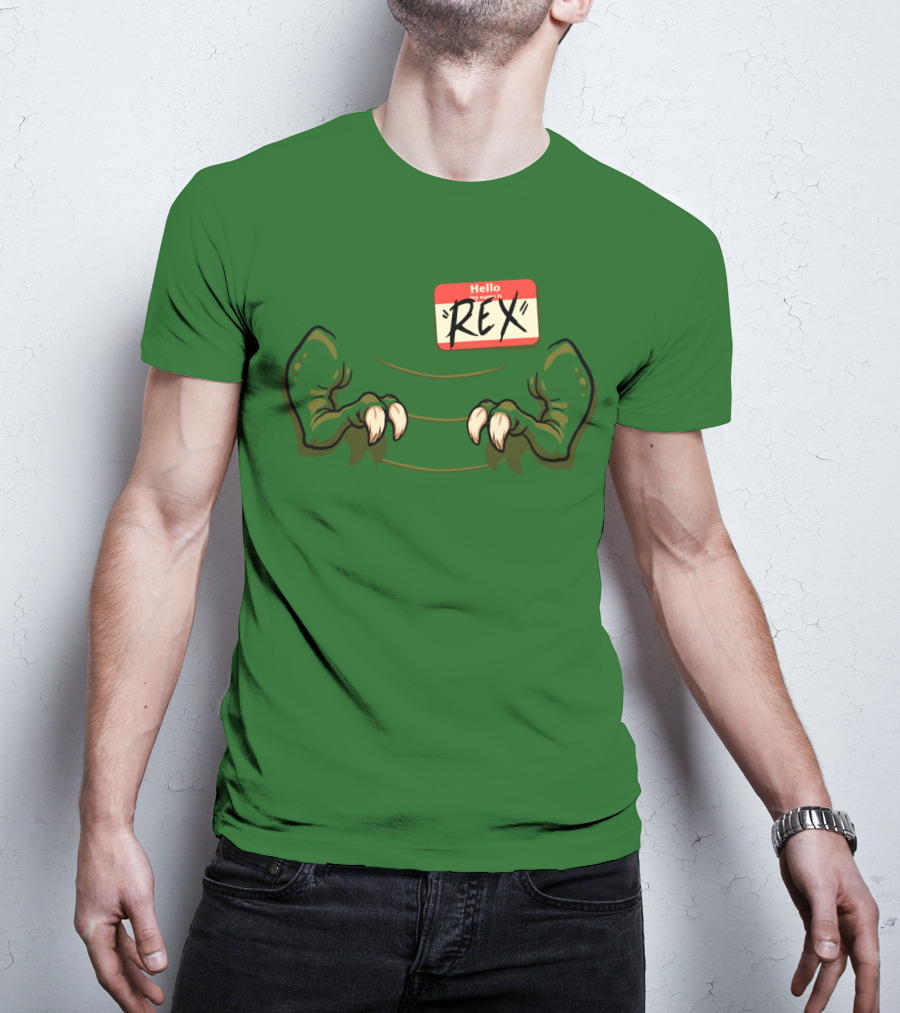 Hello My Name Is Rex Dinosaur Claws T-Shirt