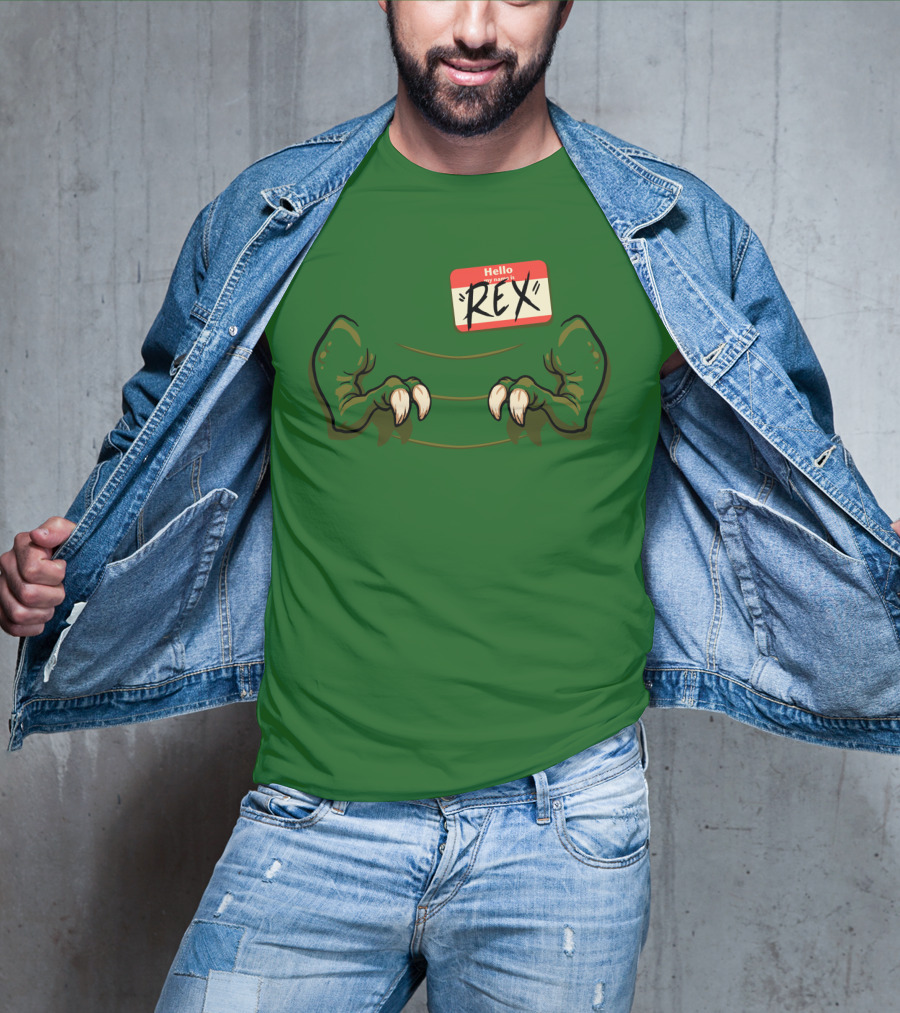 Hello My Name Is Rex Dinosaur Claws T-Shirt