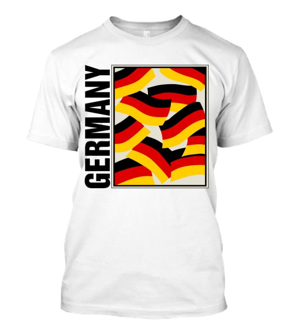 Germany Bold Black Text With Vibrant Flag T-Shirt