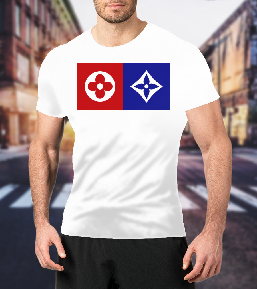 Best Dual Icon Flower Emblems T-Shirt