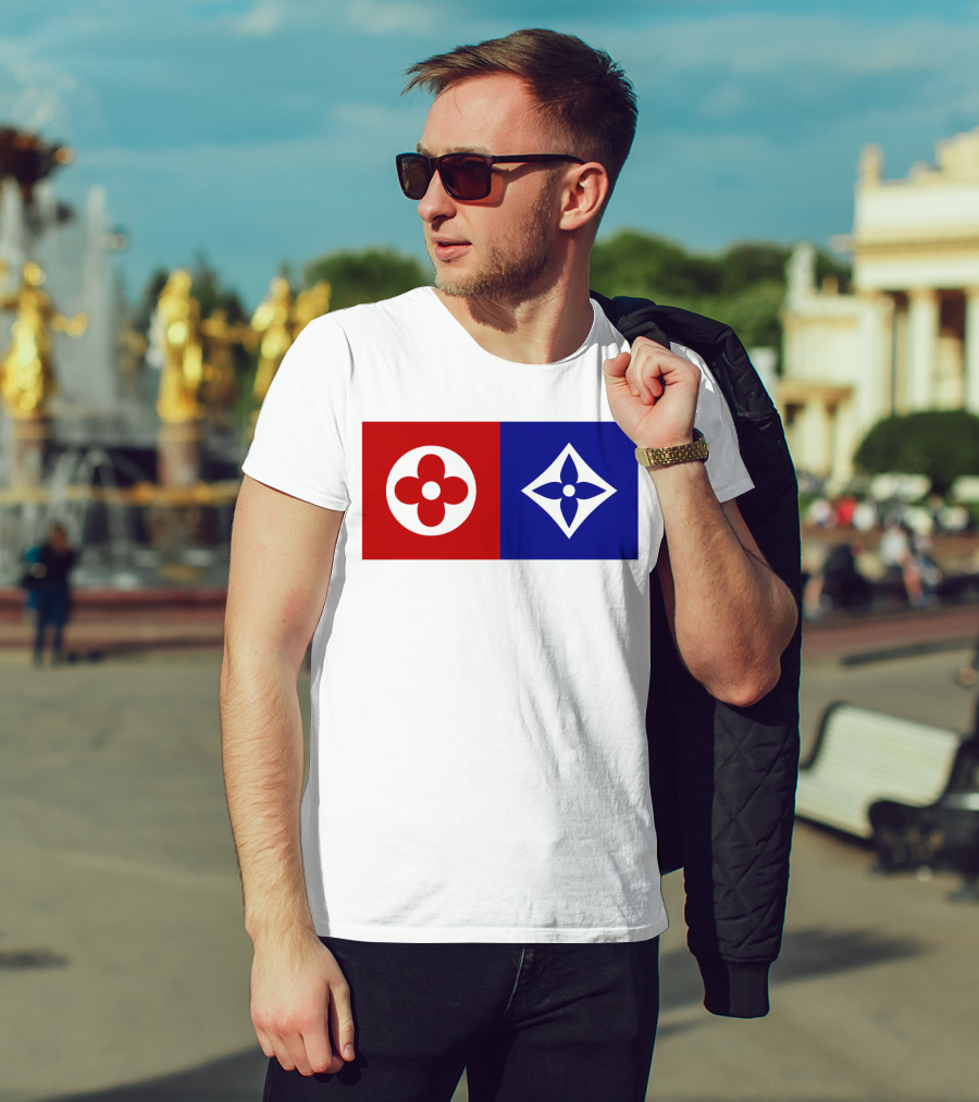 Best Dual Icon Flower Emblems T-Shirt