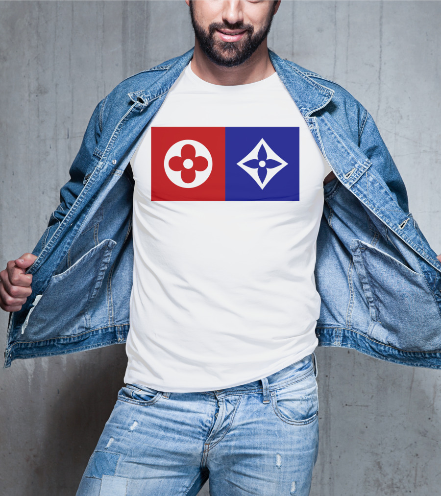 Best Dual Icon Flower Emblems T-Shirt