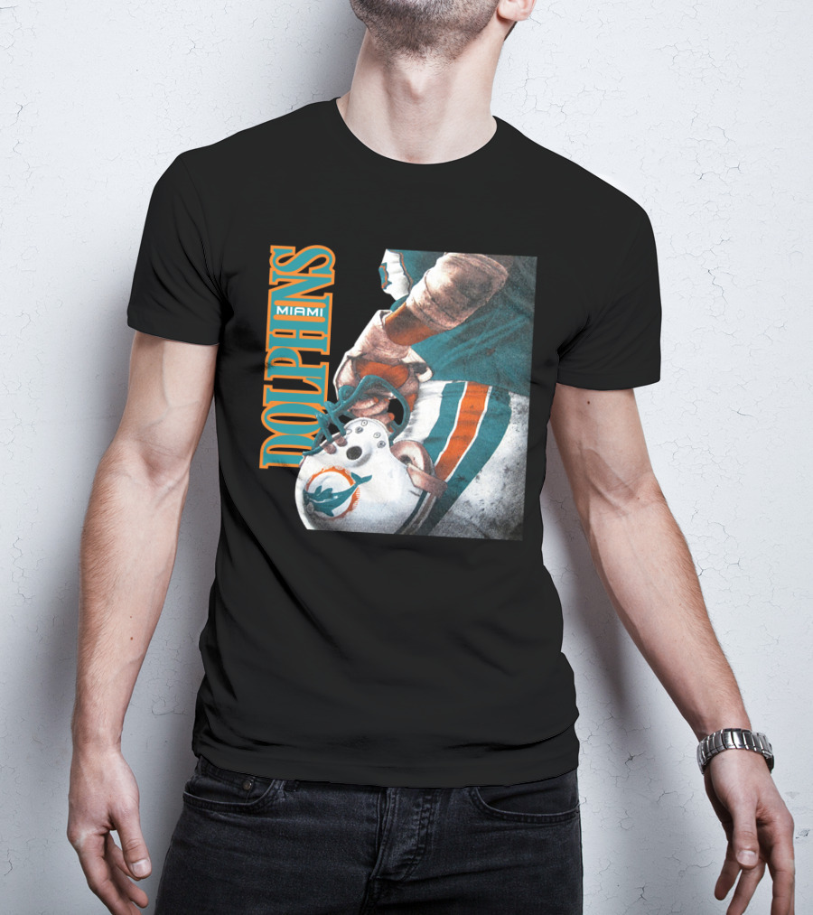 Miami Dolphins Football Helmet T-Shirt