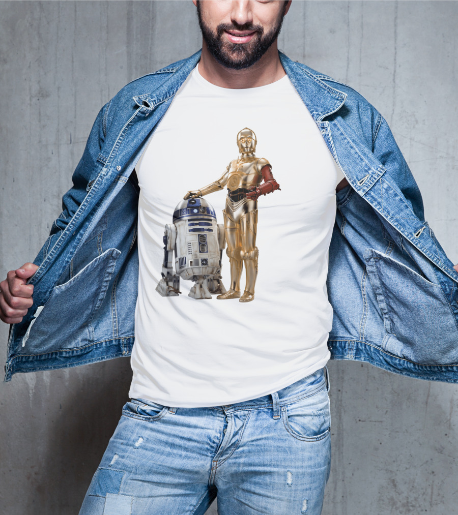 Star Wars R2-D2 C-3PO Transparent T-Shirt