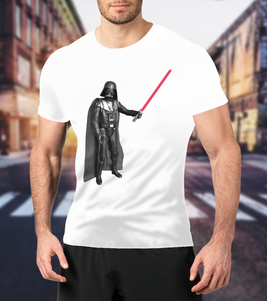 Darth Vader Star Wars Transparent Red Lightsaber Iconic Character T-Shirt
