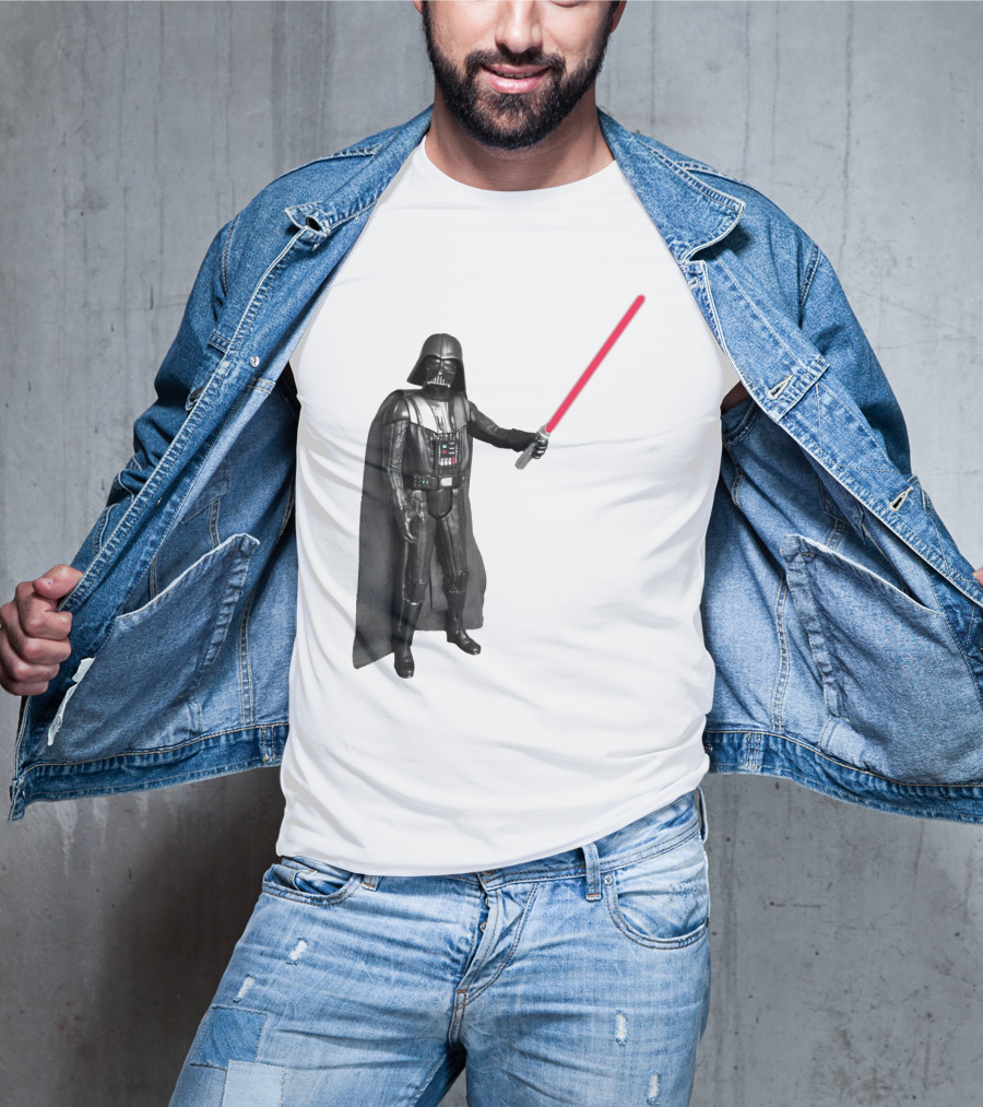 Darth Vader Star Wars Transparent Red Lightsaber Iconic Character T-Shirt