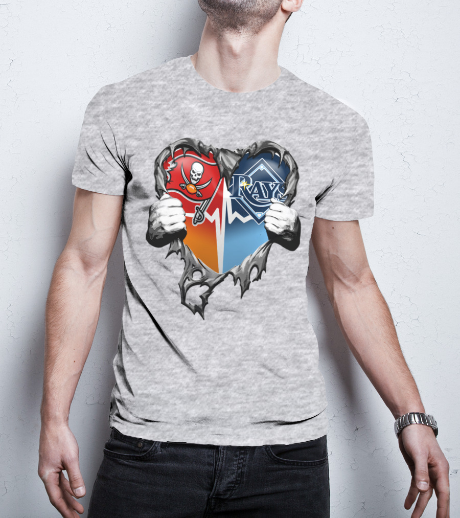 Tampa Bay Buccaneers Rays Heart T-Shirt