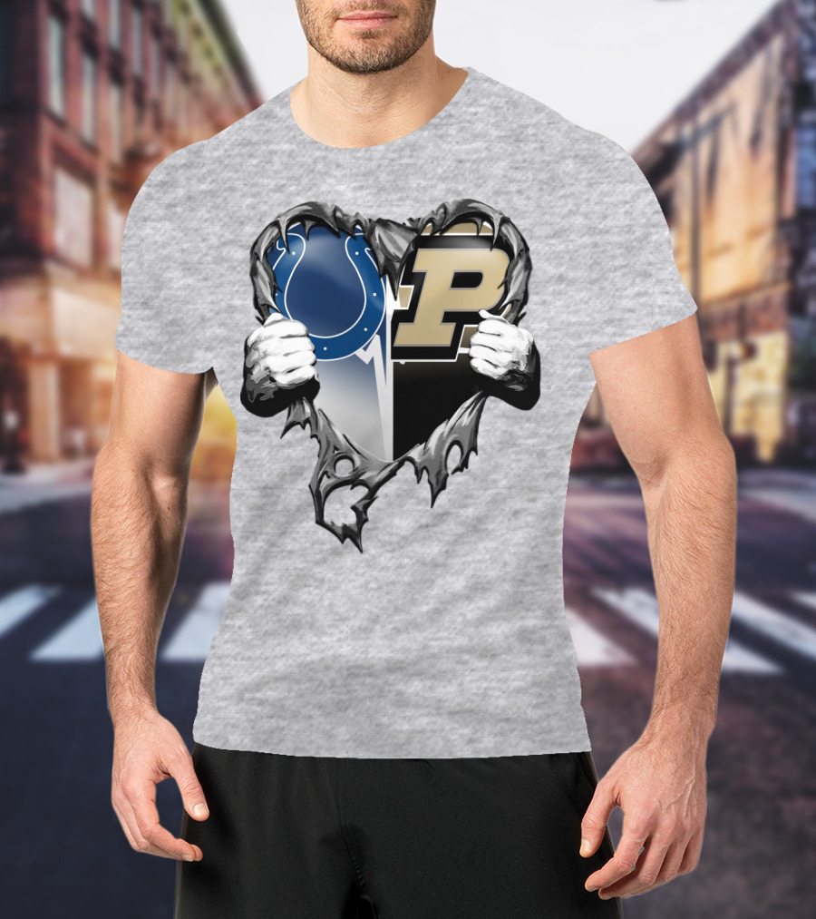 Colts Purdue Heart Revealed T-Shirt