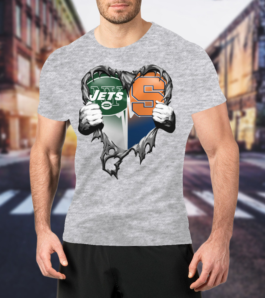 Jets Syracuse Split Heart T-Shirt