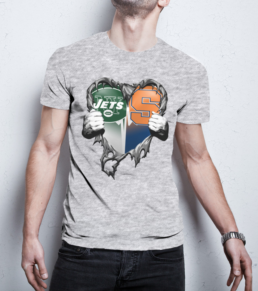 Jets Syracuse Split Heart T-Shirt
