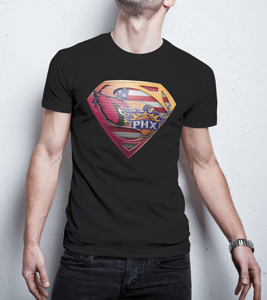 Superman Logo Phoenix Suns American Flag T-Shirt