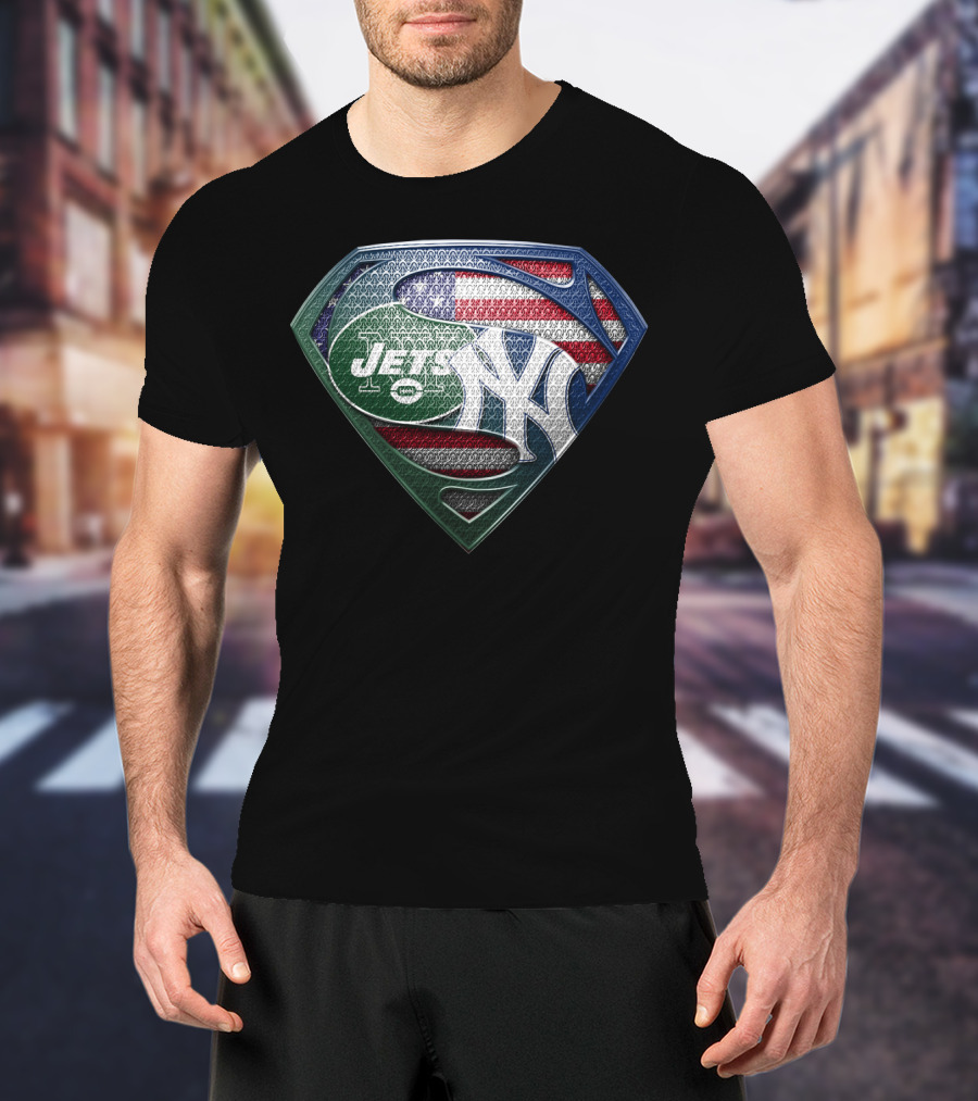 New York Jets Yankees Usa Shield T-Shirt