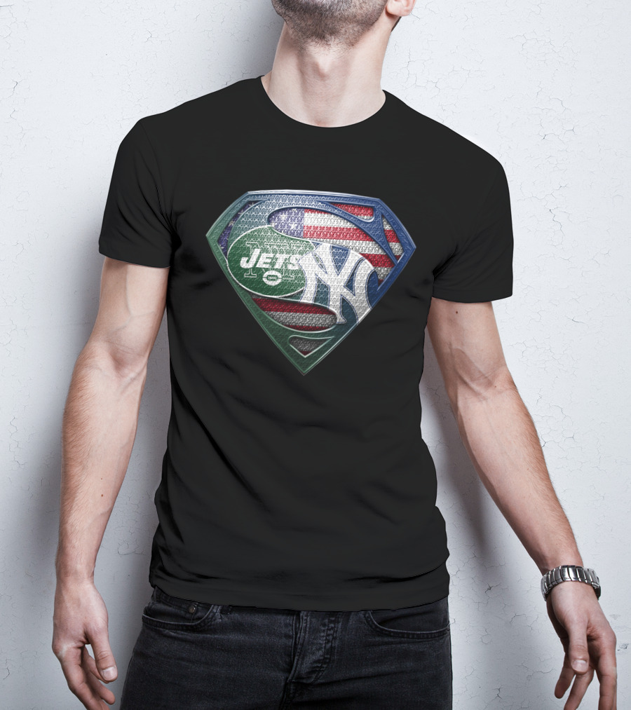 New York Jets Yankees Usa Shield T-Shirt