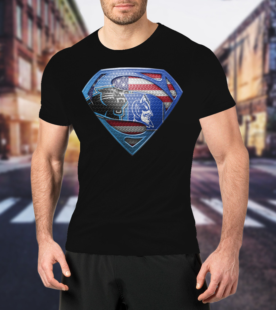 Panther Blue Devil American Flag Superman T-Shirt