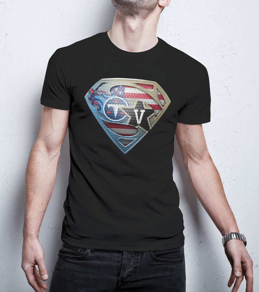 Tennessee Titans Vanderbilt University American Super Shield T-Shirt
