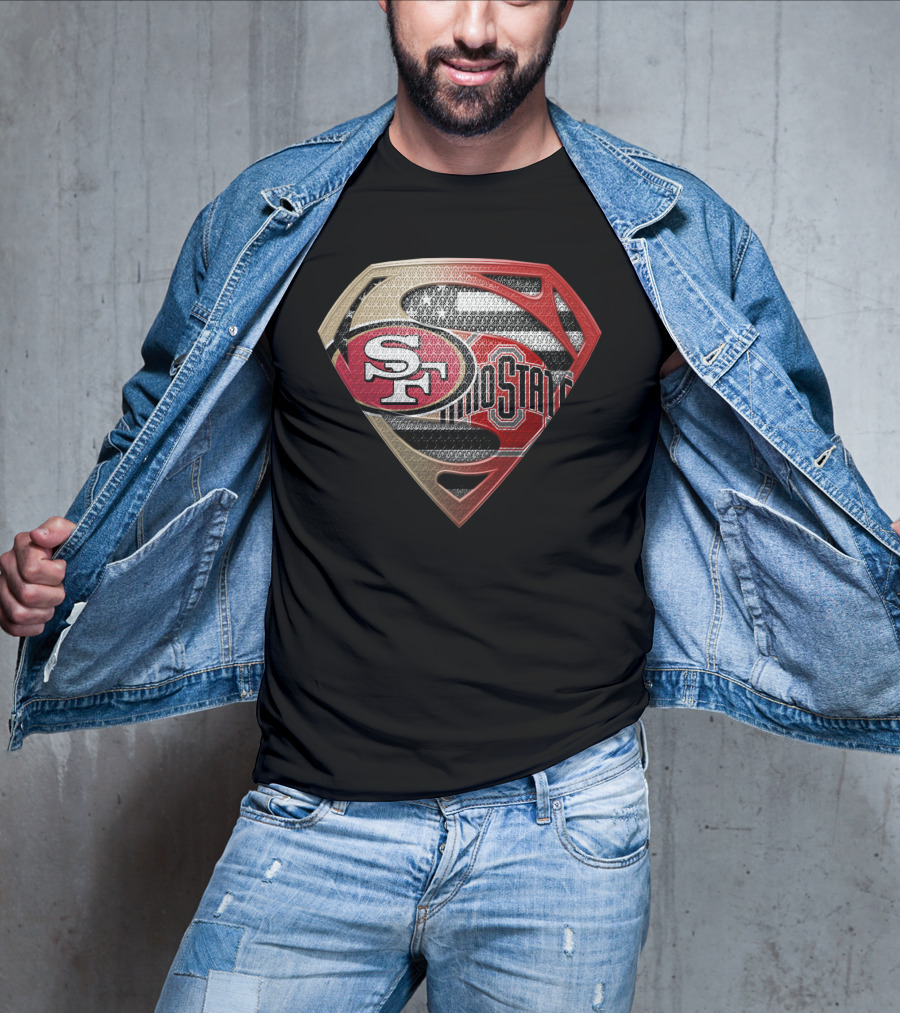 San Francisco 49ers Ohio State Superman Logo Mashup T-Shirt