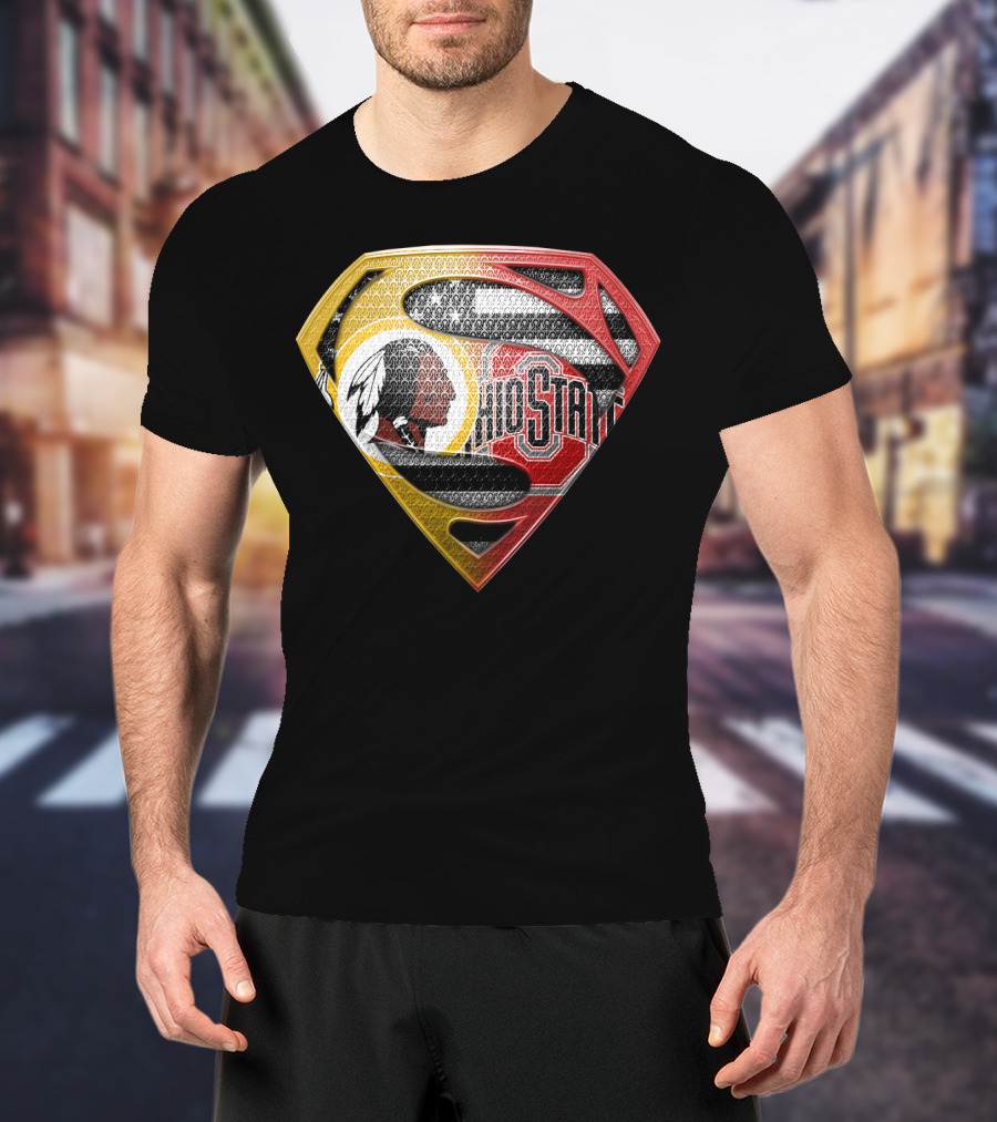 Ohio State Buckeyes Washington Commanders Superman T-Shirt