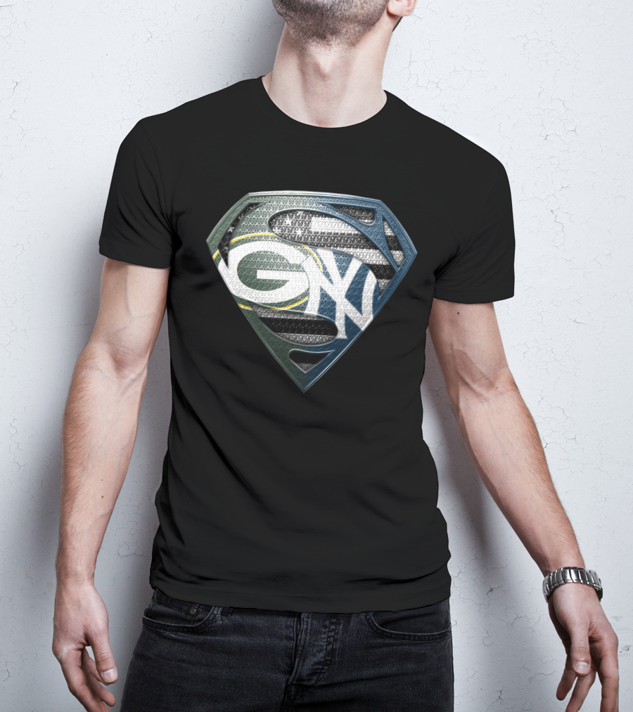 Green Bay Packers Superman Logo Shield Sspus168 T-Shirt