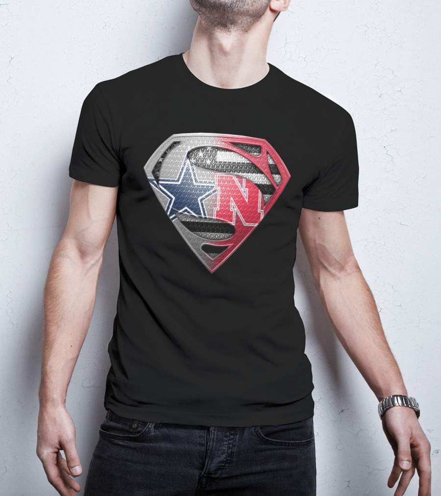 Cowboys Nebraska Fusion Superman Shield T-Shirt