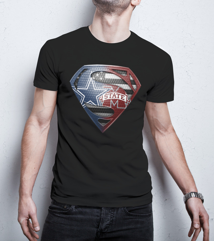Superman Texas State Flag S Shield T-Shirt