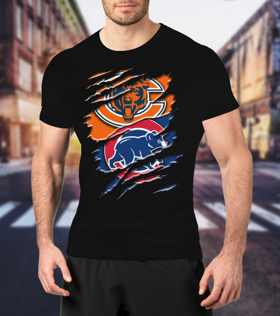 Bears Cubs Scratch Claw Rip Blend T-Shirt
