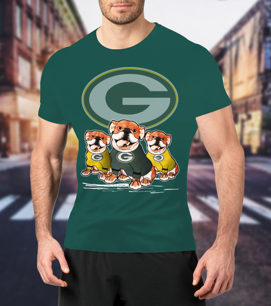 Green Bay Packers Dogs Trio T-Shirt