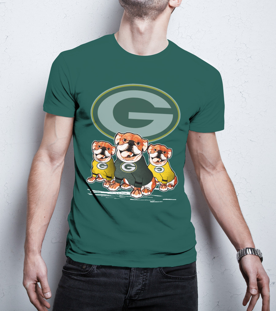Green Bay Packers Dogs Trio T-Shirt