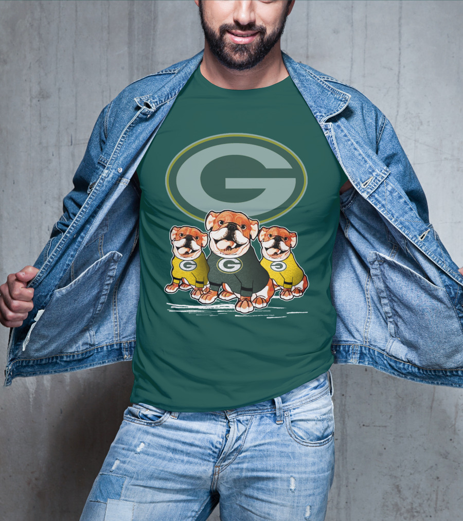 Green Bay Packers Dogs Trio T-Shirt